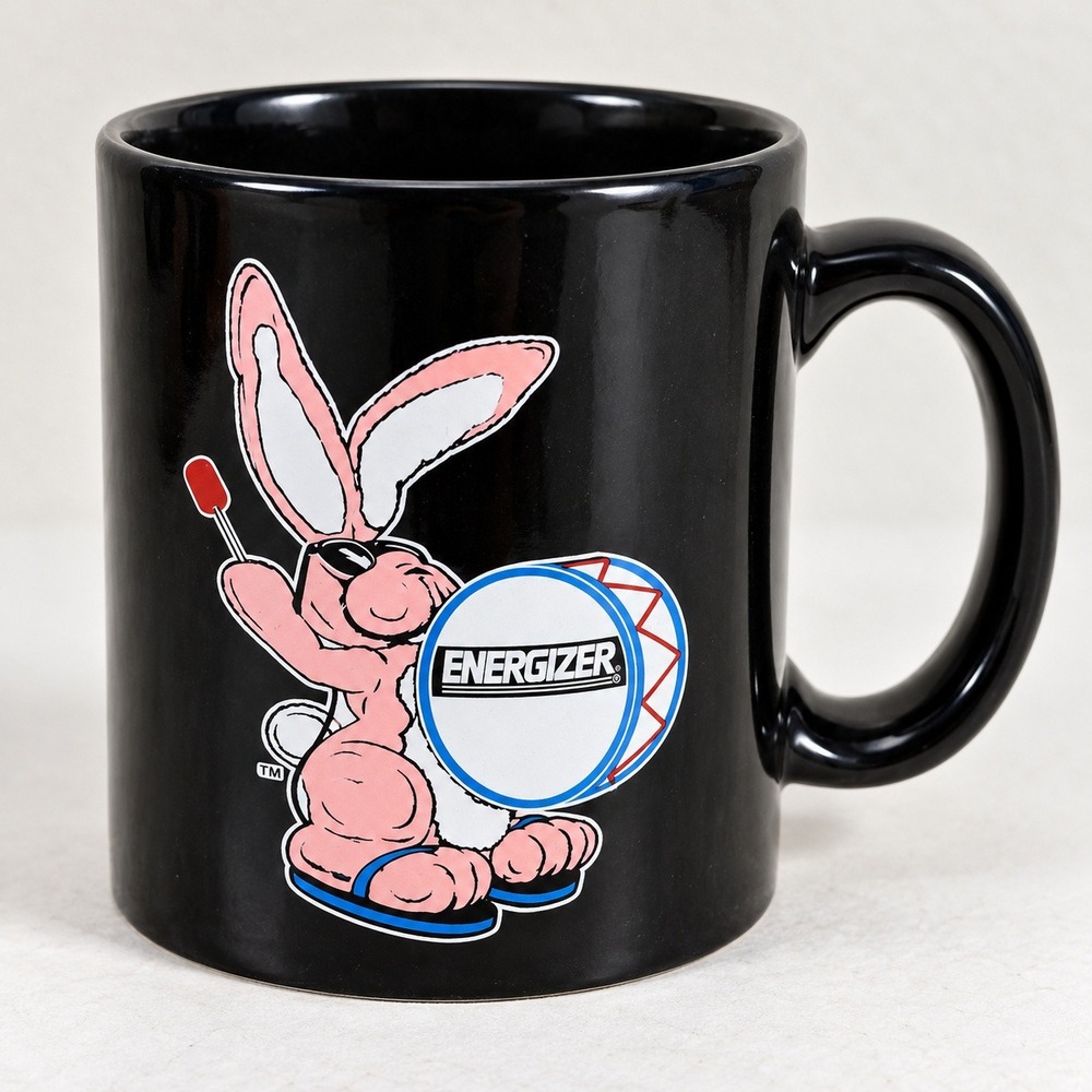 Energizer Coffee Mug Unisex OS Black Excellent Bunny Mascot Advertising Retro